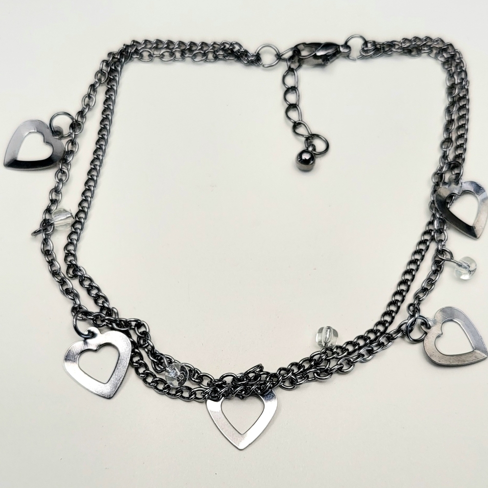Silver Heart Charm Necklace